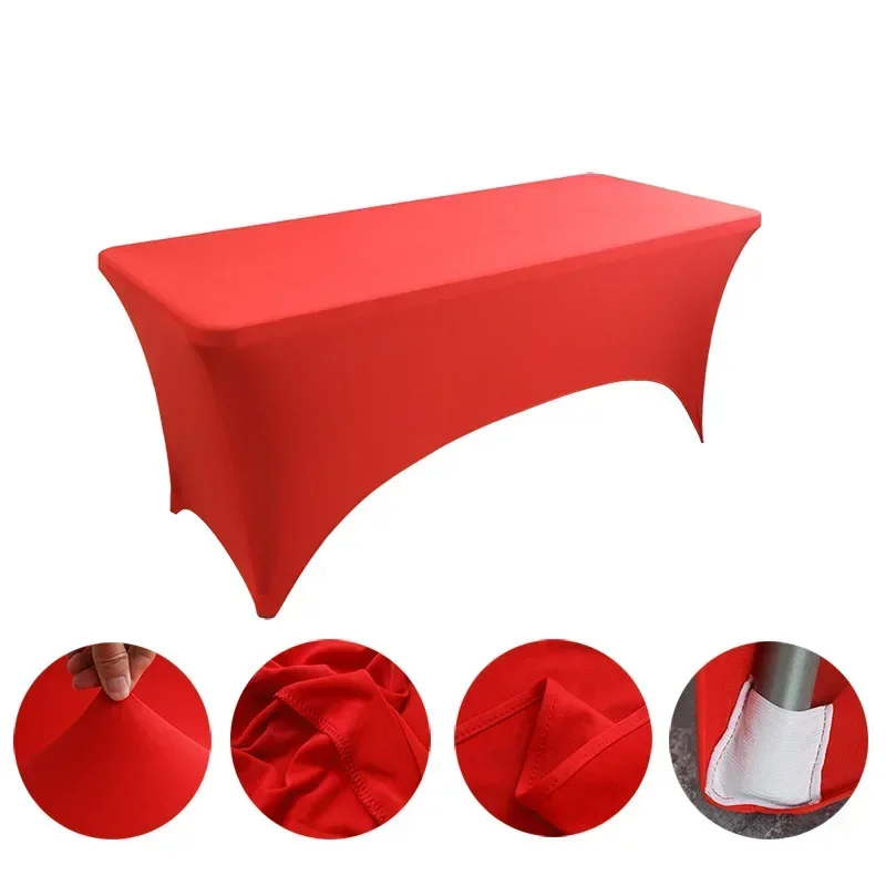 6FT 8FTSpandex Tablecloth High Stretch Wedding Hotel Birthday Table Cover for 4ft 5ft 6ft 8ft Folding Table Cocktail Tablecloth - Image 8
