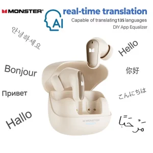 New Monster MQT52 AI Translation Headphones Wireless Bluetooth 5.4 Low Latency Headphones Real-Time Language Translation Earbuds
