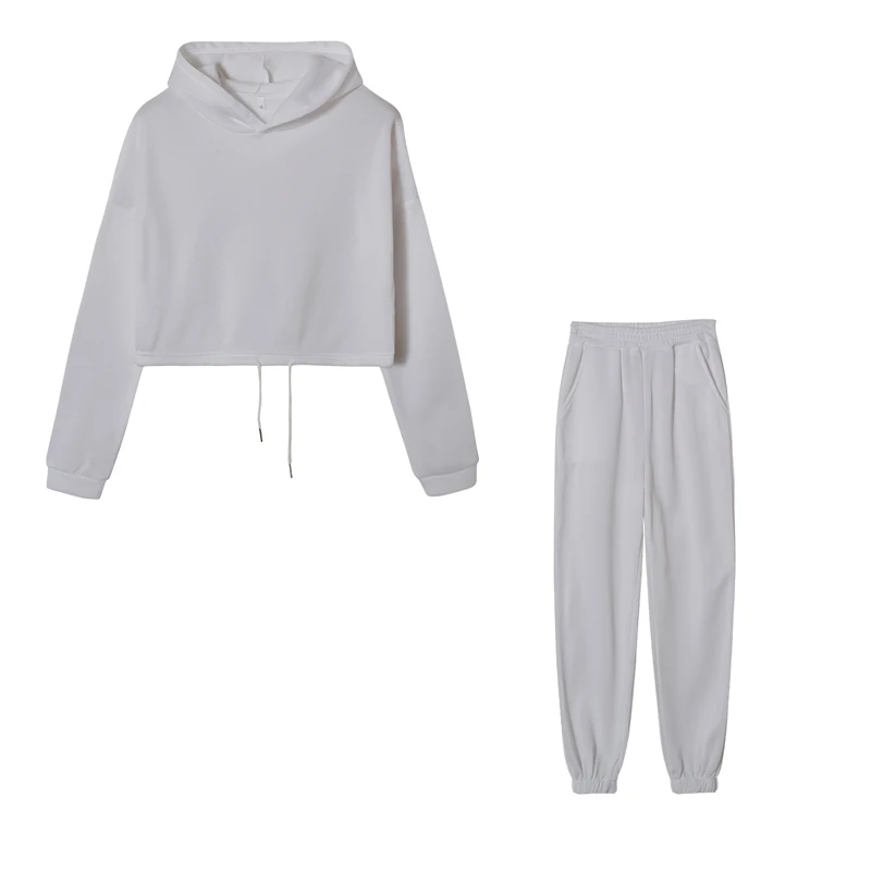 Fashion Trend Women's Wear, Long-sleeved Sports Casual Suit Waist Two-piece Set - الصورة 7