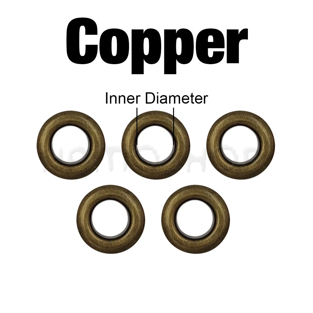 100 Sets 4mm Metal Eyelet Grommet With Washer Round Eye Rings For Leathercraft Repair Shoes Bag Clothing Belt Hat Accessories - الصورة 11
