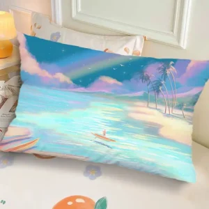 Ins-Style Ink Landscape Dormitory Pillow, Bedside Bedroom Pillow Gift, Nap Creative Living Room Sofa Cushion