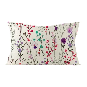 Rectangular Floral Plant Print Cushion Cover Sofa Chair Car Pillow Cover Decorative Sofa