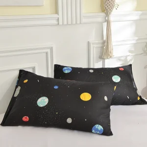 Printed Pillow Cover 2pcs Pillowcase 48x74cm Pillow Sham for Home Bed Pillowslip Rectangle Cushion Cover funda almohada