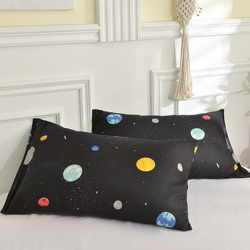 Printed Pillow Cover 2pcs Pillowcase 48x74cm Pillow Sham for Home Bed Pillowslip Rectangle Cushion Cover funda almohada - الصورة 18