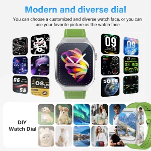 LAXASFIT New Smart Watch 2.01" 3D Curved Screen Men Women BT Call Sports Fitness Health Smartwatch Music Weather Smart Watch