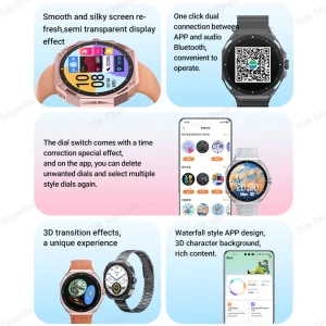 Smart Watch BT Call GPS Sport Tracker Blood Pressure Sleep Monitor Custom Dial Wireless Charging SmartWatch 2025 For Men Women