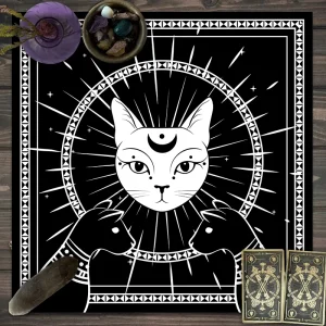 1pc Tarot card tablecloth, twelve constellations divination, starry sky altar cloth, Tarot card game decoration tablecloth