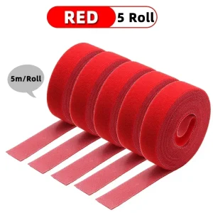 5m/roll Cable Ties Reusable Loop Bundle Self Adhesive Fastener Clip Wire Holder Management DIY Accessories Nylon Strap Organizer