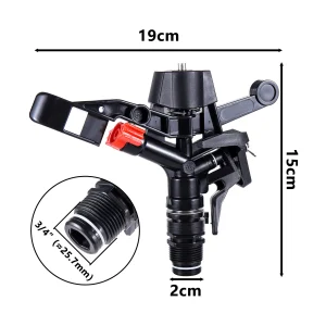 1Pc Rotating Rocker Sprinkler Adjustable 3/4"Male Thread Lawn Flowerbed Watering Sprayer Garden Farm Agriculture Irrigation Tool
