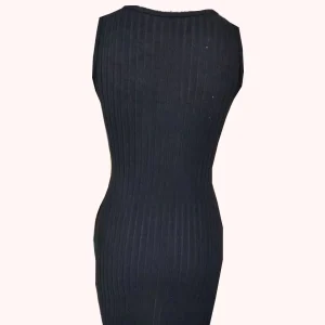Button Front With Pocket Tank Dress Elegant Sleeveless Bodycon Dress For Spring Summer Women's Clothing
