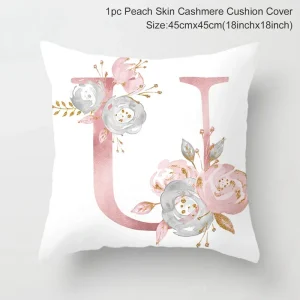 45x45cm Pink Letter Cushion Pillowcase Decorative Sofa Polyester