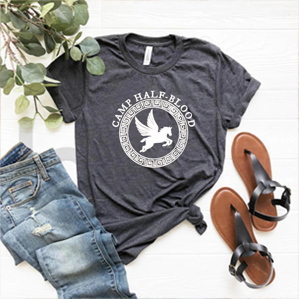 Unisex Camp Half Blood T Shirt Fall Training Camp Game Shirt Aesthetic Percy Jackson Shirts Halloween Magical Gift Harajuku Top - الصورة 5