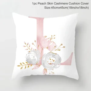 45x45cm Pink Letter Cushion Pillowcase Decorative Sofa Polyester