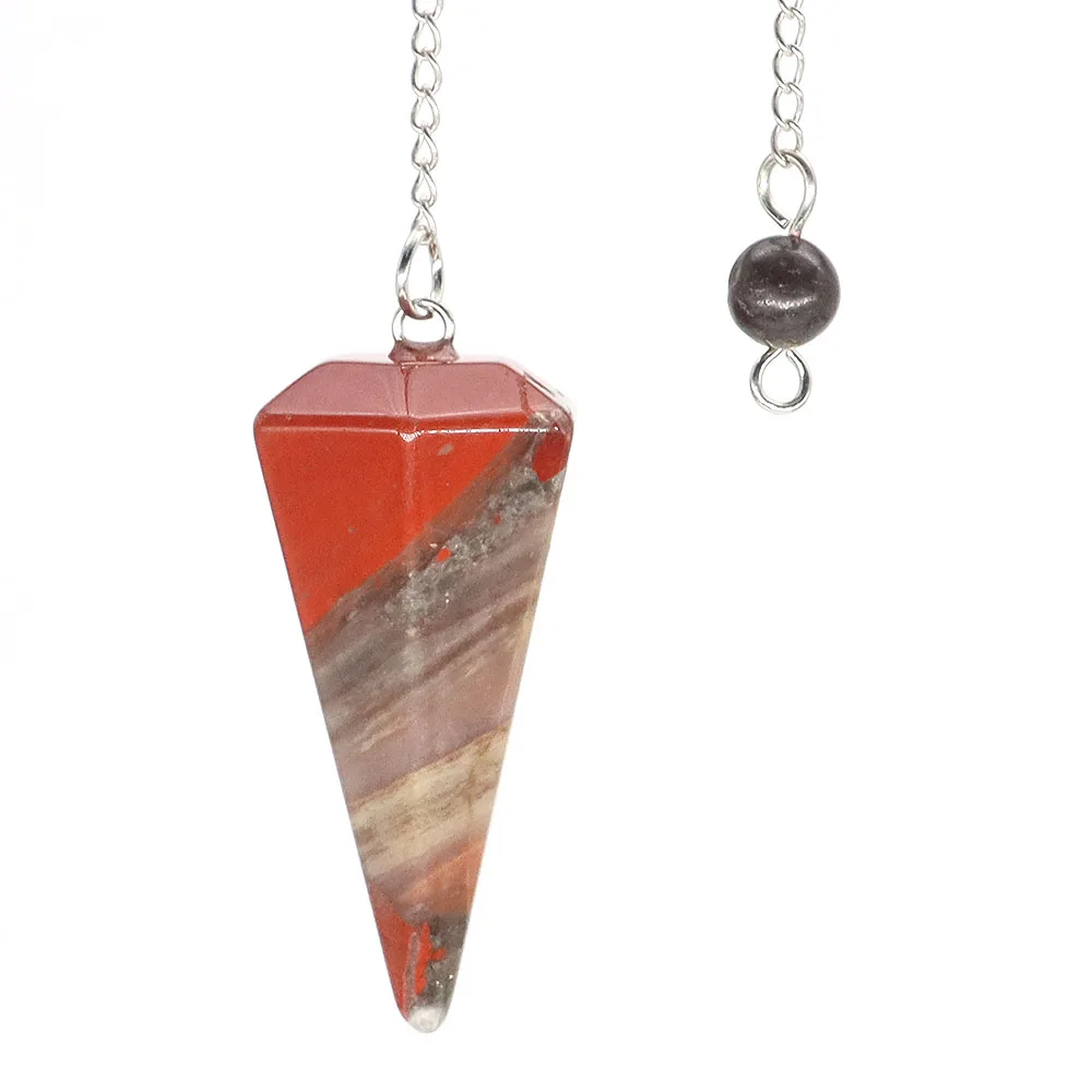 Natural Crystal Pendulums for Divination Dowsing Amethyst Pink Quartz Pendulum Reiki Healing Gem Stone Pendant Pendulos - الصورة 27