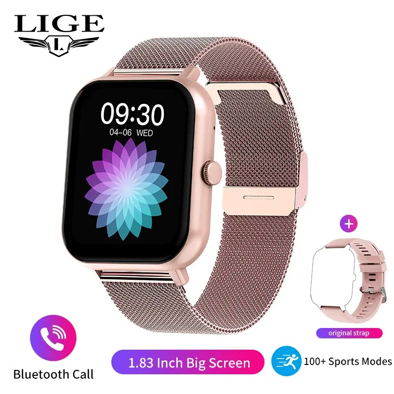 LIGE 2024 Bluetooth Call Smart Watch Men Women Full Touch Screen Sports Fitness Watch Man Smart Watches Women Smartwatch - الصورة 8