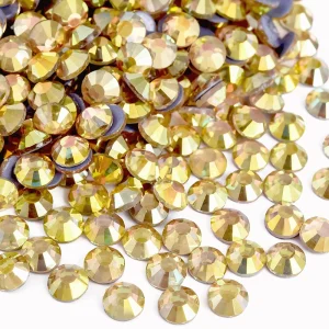BOBOHOO Multi-color SS6-SS30 Glass Crystal Hot Fix Rhinestones Flatback Iron On Stone For DIY Nail Art Fabric Clothes Decoration