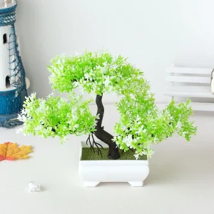 Fake Plant Potted Artificial Plants Decoration Potted Bonsai Small Tree Pot zen Garden Ornaments Table Home Room Decoration