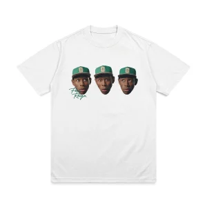 Tyler The Creator Head Pattern T-shirt Summer Women's Short Sleeved T-shirt Retro Hip Hop Rap Singer Cactus Jack T-shirt Y2k Top