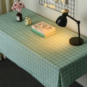 Simple checkered tablecloth, waterproof and oil-resistant tablecloth, home living room coffee table, placemat and tablecloth