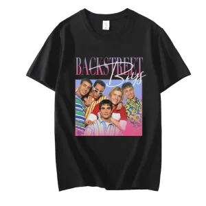 Funny Backstreet Boys T-Shirt Unisex 90s Vintage Tee Shirt Boy Band Mens Womens Throwback Homage T-Shirts Hip Hop Streetwear