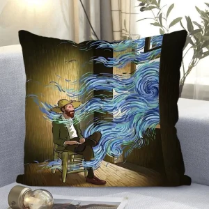 "Van Gogh - Style Impressionist Art Throw Pillow Cover"