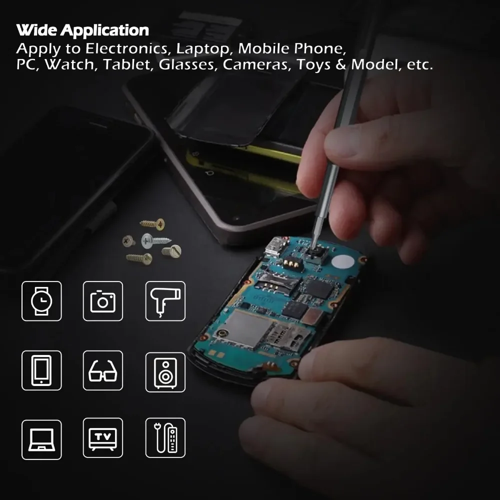 Precision Screwdriver Set 25 in 1 Screw Driver Se Hexagonal Flat Head Magnetic Screwdriver Head for iPhone PC WatchCameraGlasses - Image 6