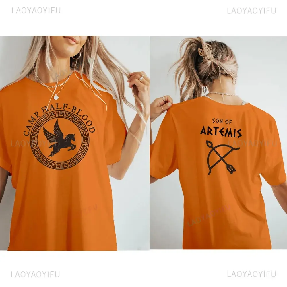 Classic Camp Half Blood Long Island Percy Jackson Son of Greek Tshirt Summer Woman Man High Quality Cotton Graphic T Shirts