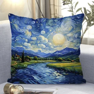 "Van Gogh - Style Impressionist Art Throw Pillow Cover"