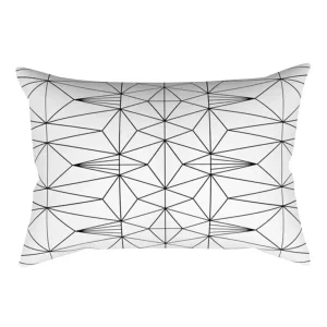 Black and White Striped Geometric Rectangle Pillow Cover Cushion Home Decor Bedroom Living Room Fashion Design