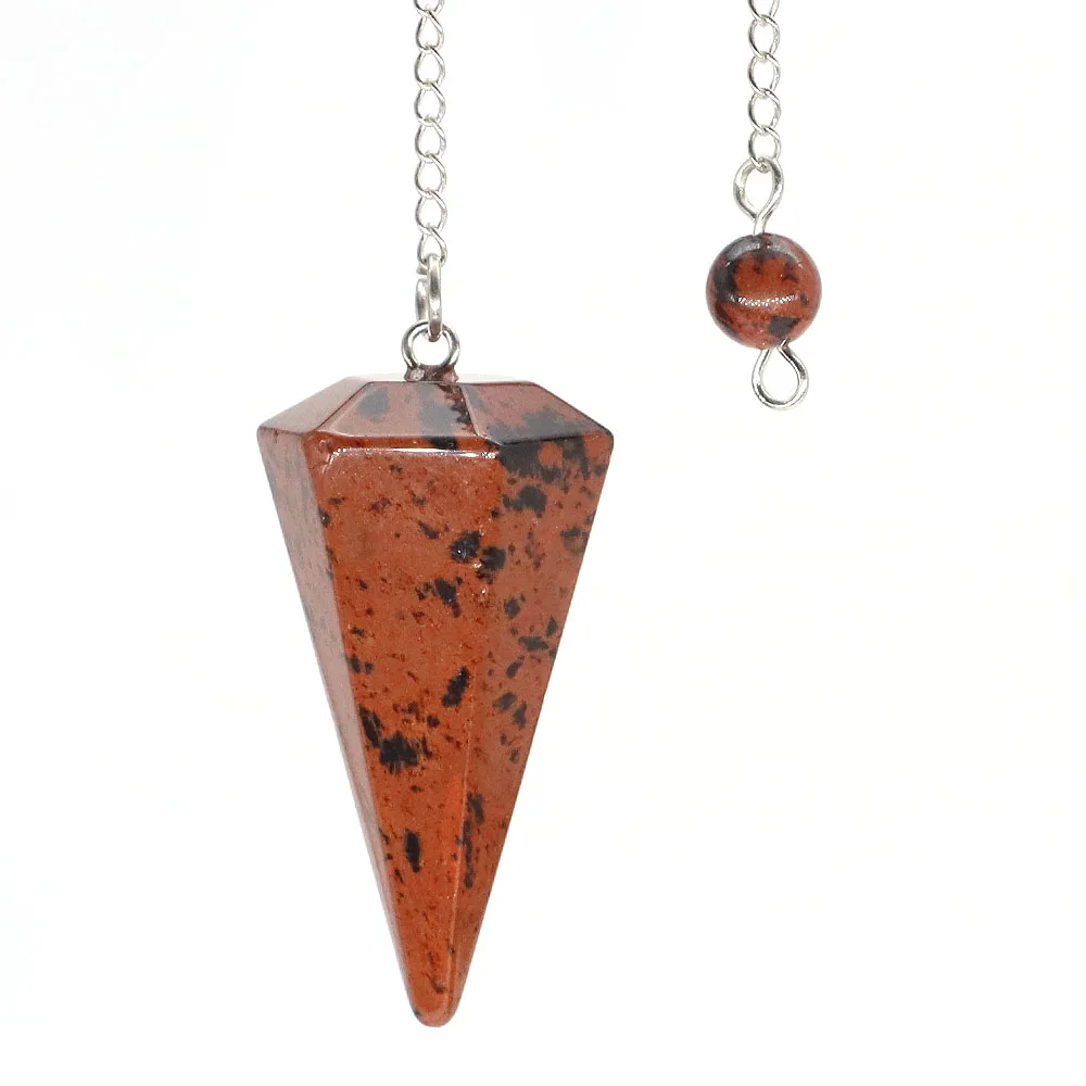 Natural Crystal Pendulums for Divination Dowsing Amethyst Pink Quartz Pendulum Reiki Healing Gem Stone Pendant Pendulos - الصورة 16