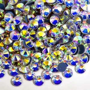 BOBOHOO Multi-color SS6-SS30 Glass Crystal Hot Fix Rhinestones Flatback Iron On Stone For DIY Nail Art Fabric Clothes Decoration