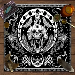 1pc Tarot card tablecloth, twelve constellations divination, starry sky altar cloth, Tarot card game decoration tablecloth