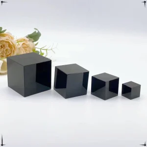 50MM Natural Black Obsidian Cube Crystal Quartz Crystals Stone Polished Specimen Minerals Reiki Healing Stones Home Decor Gift