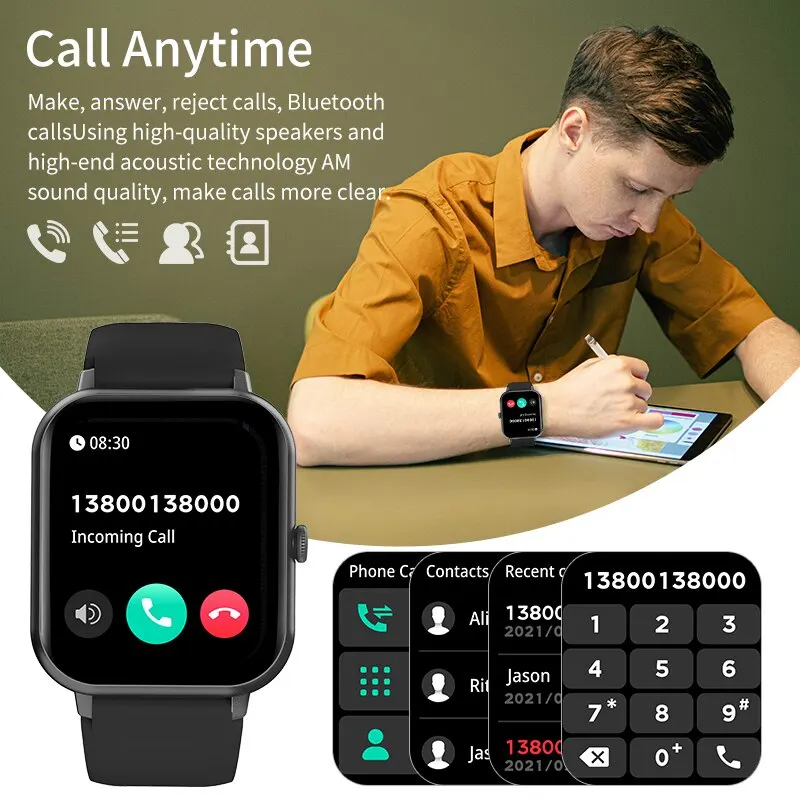 LIGE 2024 Bluetooth Call Smart Watch Men Women Full Touch Screen Sports Fitness Watch Man Smart Watches Women Smartwatch - الصورة 2