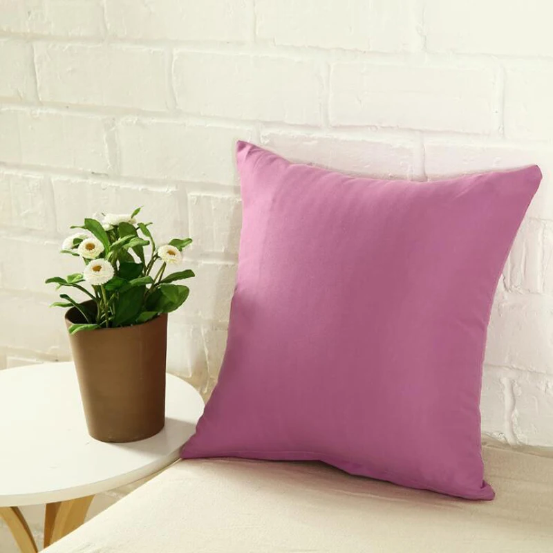 40*40cm Pillow Case Solid Color Sofa Cushion Backrest Pillowcase Family Living Room Cushion Waist Cushion Cover For Household - الصورة 12