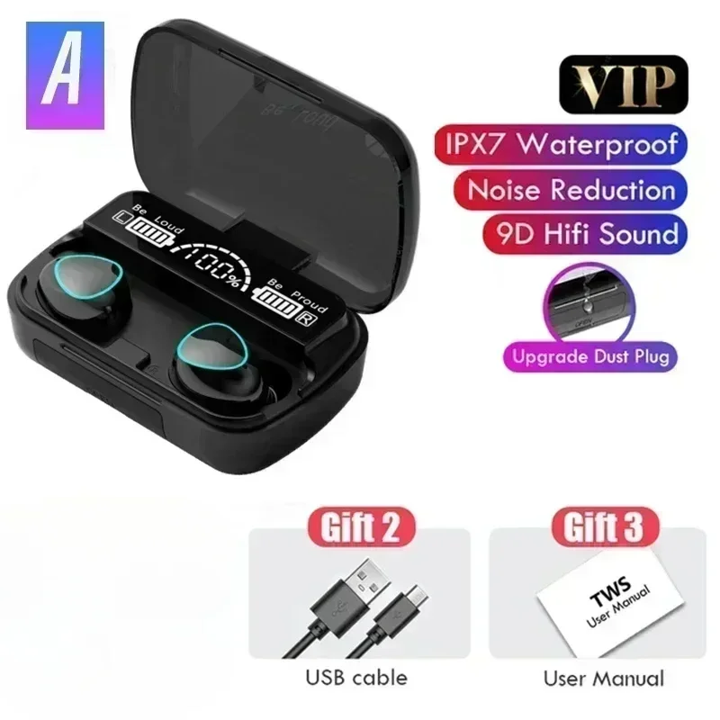 Wireless Bluetooth Headphones Handfree Dispay Bluetooth Earphones HiFi Stereo Music Wireless Earbuds Waterproof Gaming Headset - الصورة 7