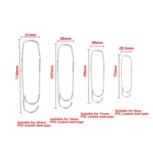 Plant Trellis Steel Clip Garden Orchard 8/11/16/20mm Pipe Flower Vegetable Fruit Vine Climbing Support Buckle 10/20/50/100Pcs
