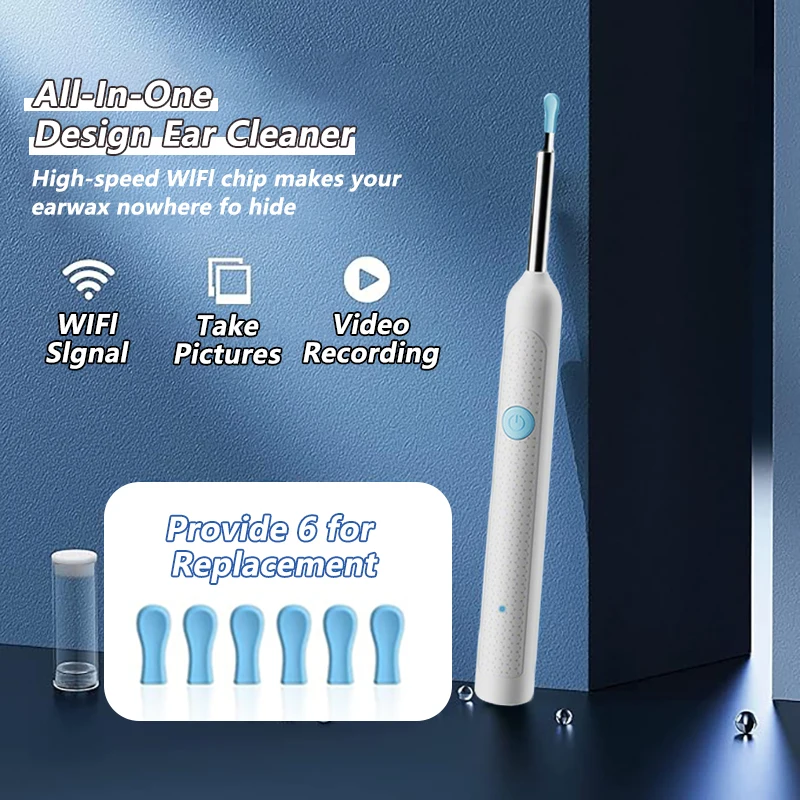 Visual Ear Wax Cleaner with Camera Safe Earwax Removal Endoscope with 5M Camera Luminous Otoscope Ear Cleaning Tools Ear Care - Image 4