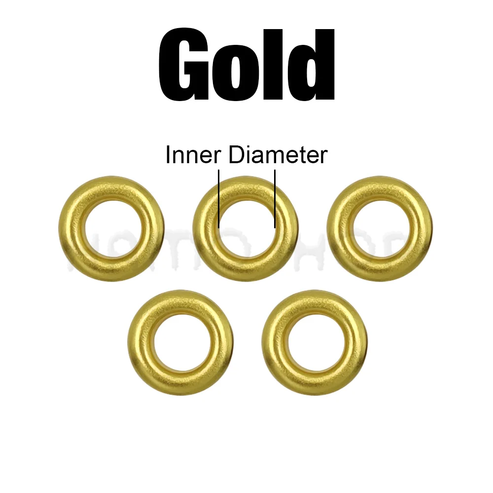 100 Sets 4mm Metal Eyelet Grommet With Washer Round Eye Rings For Leathercraft Repair Shoes Bag Clothing Belt Hat Accessories - الصورة 13