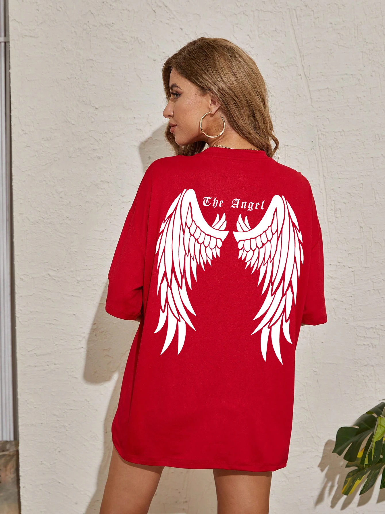 Dark Angel Wing Hot sale Graphic Printed T-Shirts For Women Loose Oversized Clothing Hip Hop Street Tshirt Cotton Short Sleeves - الصورة 9
