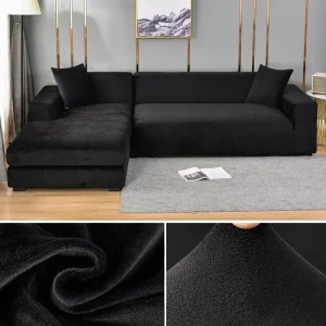 Velvet Sofa Cover Thick Elastic 1/2/3/4 Seater Sofa Cover for Living Room Velvet Plush L Shaped Corner Sofa Cover