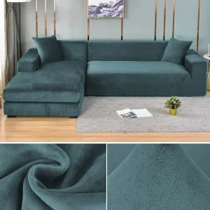 Velvet Sofa Cover Thick Elastic 1/2/3/4 Seater Sofa Cover for Living Room Velvet Plush L Shaped Corner Sofa Cover