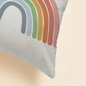 Cartoon rainbow sun pattern printing pillowcase children's room decoration home decoration living room sofa cushion cover