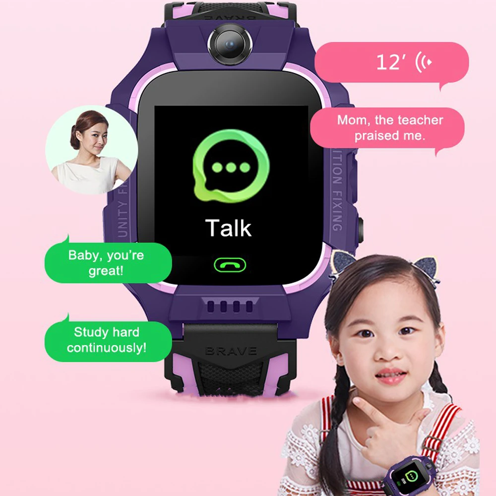 KGG Q19 Kids Smart Watch for Sim Card Smartwatch for Children Sos Call Phone Camera Voice Chat Photo Boy Girl Gift Color Screen - الصورة 4