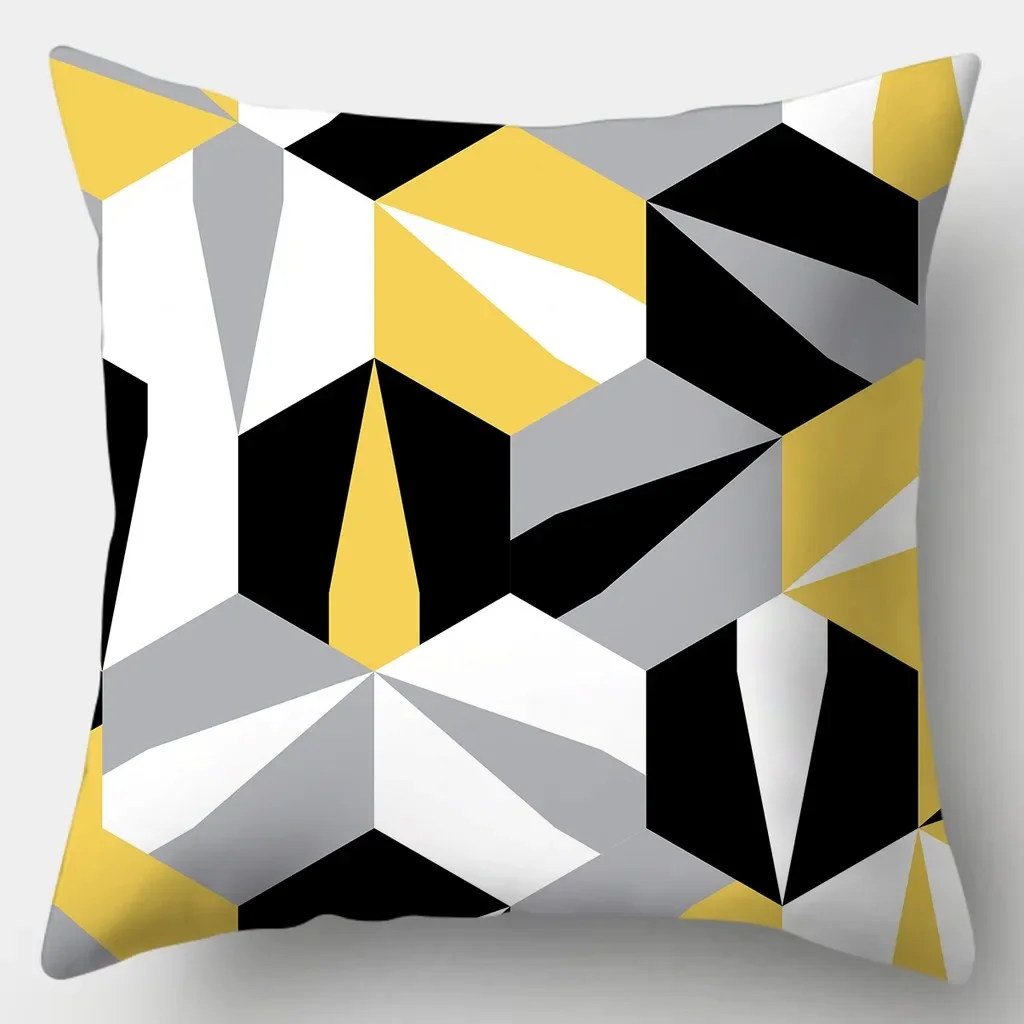 Yellow series Pillowcase 45cmX45cm Square Sofa Pillow Cover Creative Sun Flower Cushion - الصورة 18