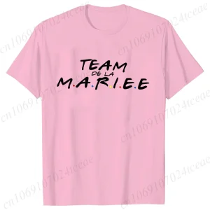 Team De La Mariée T-shirt French Evjf Futur Bride Tees Friends Single Farewell Bachelorette Party Tees Shirt for Women Clothing