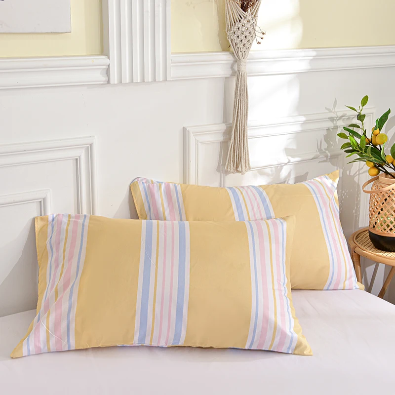Printed Pillow Cover 2pcs Pillowcase 48x74cm Pillow Sham for Home Bed Pillowslip Rectangle Cushion Cover funda almohada - الصورة 2