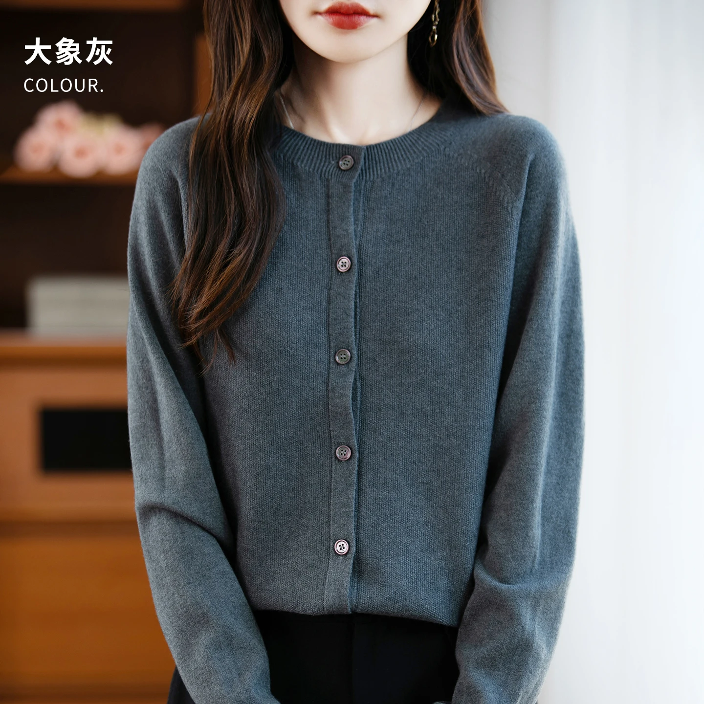 Classic Merino Wool Woman Sweater Basic Female Autumn Winter Knitted Cardigan Elegant Ladies Cashmere Long Sleeve Clothing Tops - Image 25