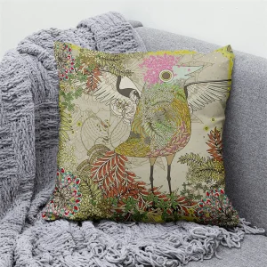 Lucky Cat Japanese Style Sofa Bed Decorative Pillow Cover Home Decor Mount Fuji Art Cushion