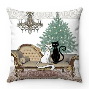 Cartoon Cat Pattern Series Super Soft Short Plush Material Pillow Cover for Home Sofa Decoration Pillow Cover